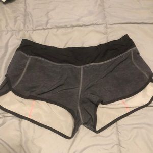 Gray lululemon speed sports, 2” length. Size 12. Lightly used.